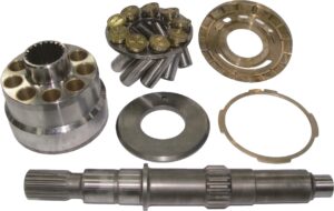 Caterpillar 215 / 225 / 235 / 245 Hydraulic Pump Parts — cylinder blocks, valve plates, drive shafts, piston shoes and pistons