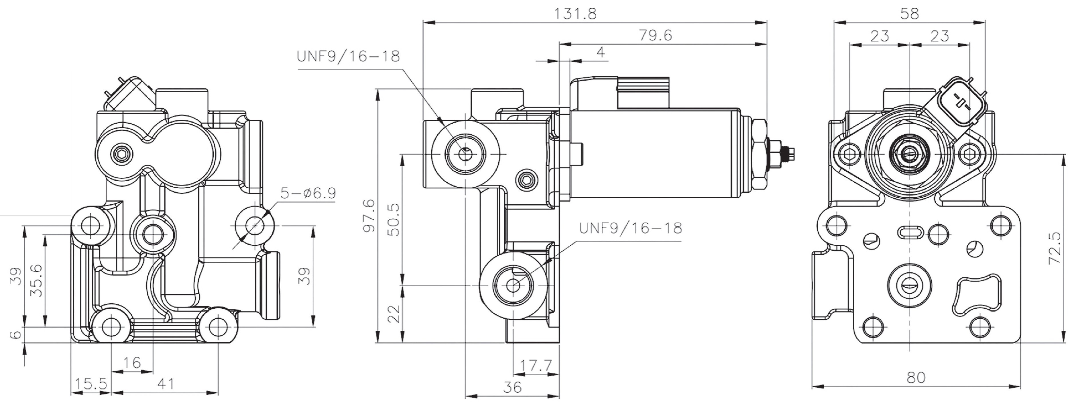 EPR Valve HPR3B-30A-211-M4 dimension drawing