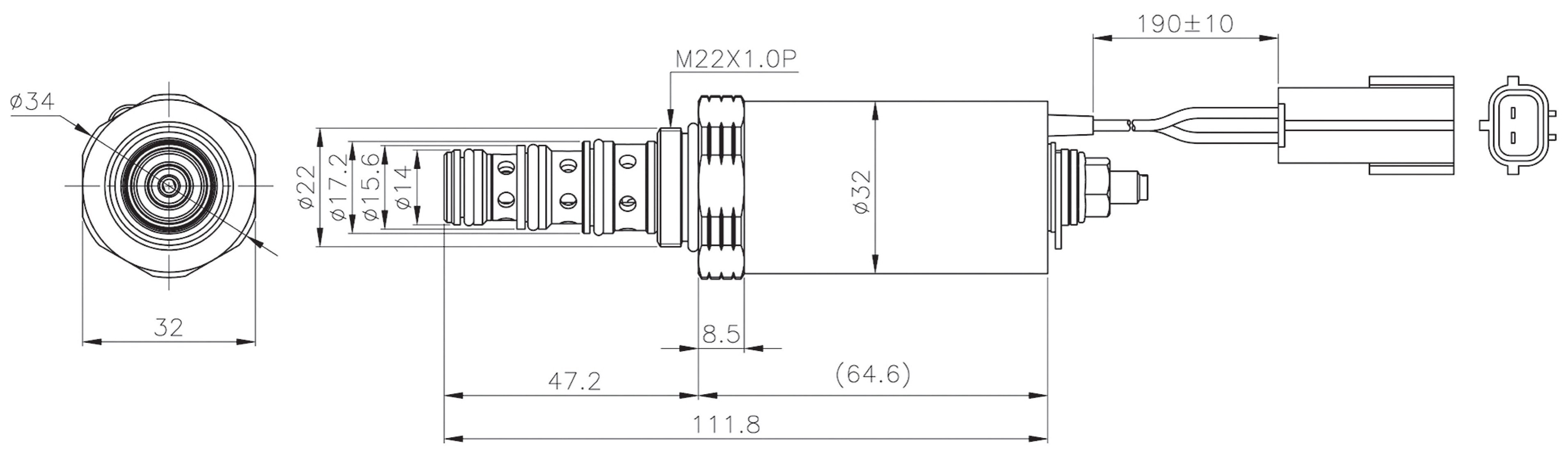 EPR Valve HPR3S-40A1-201 dimension drawing