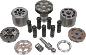 Hitachi HMGC / HMGF Swing Motor Parts — valve plates, drive shafts, pistons and rotors