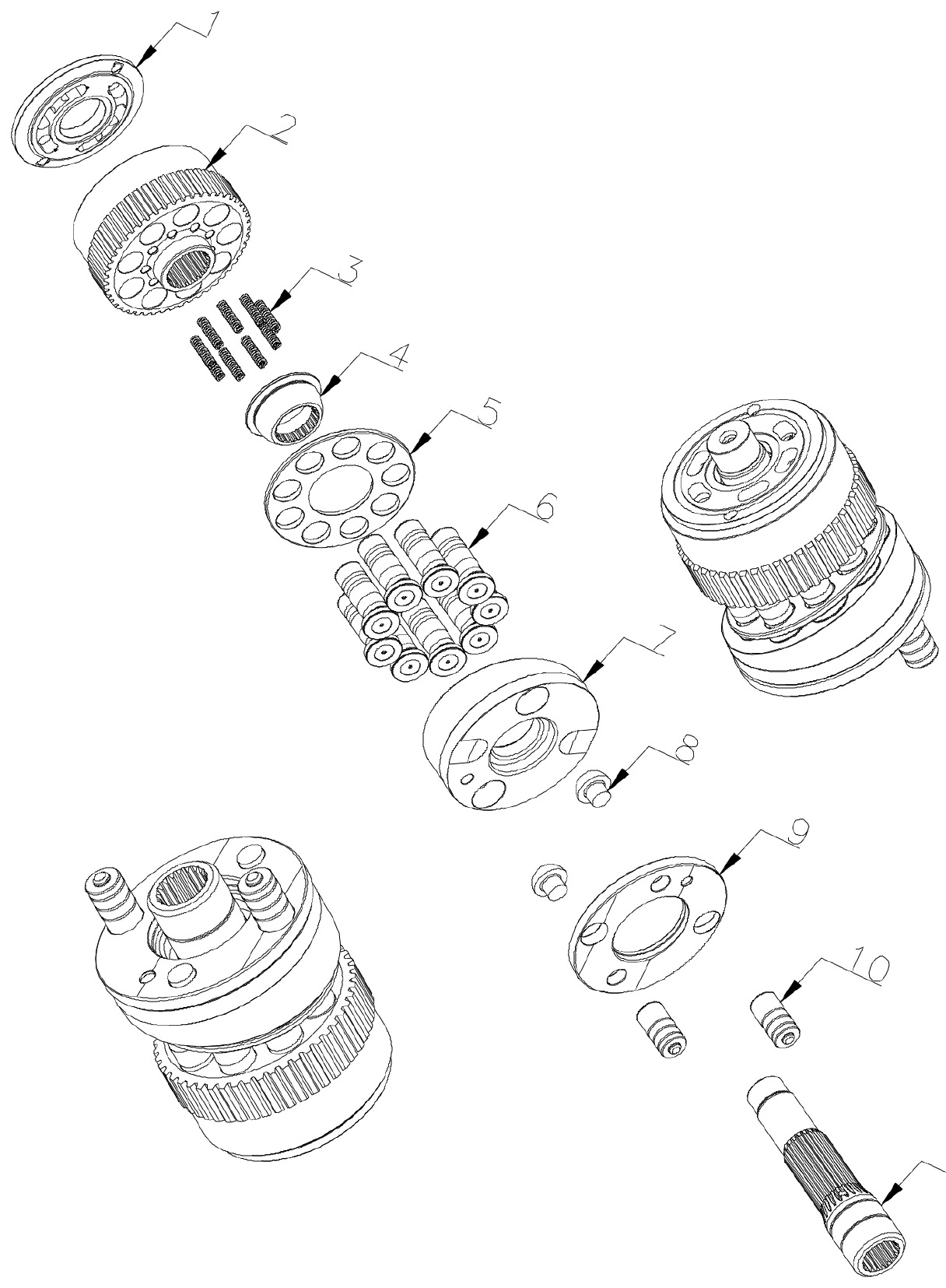 Hitachi HMGF15/17 Travel Motor Parts - Image 2