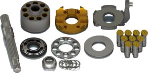 Hitachi HPK125/170/300 Swing Motor Parts — cylinder blocks, valve plates, drive shafts, piston shoes and pistons