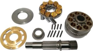 JMF Travel Motor Parts — cylinder blocks, valve plates, drive shafts, piston shoes and pistons