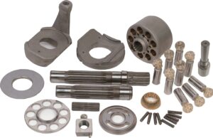 Kawasaki H3V63BDT / 112BDT Hydraulic Pump Parts — cylinder blocks, valve plates, drive shafts, piston shoes and pistons