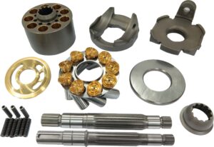 Kawasaki H3VL Hydraulic Pump Parts — cylinder blocks, valve plates, drive shafts, piston shoes and pistons