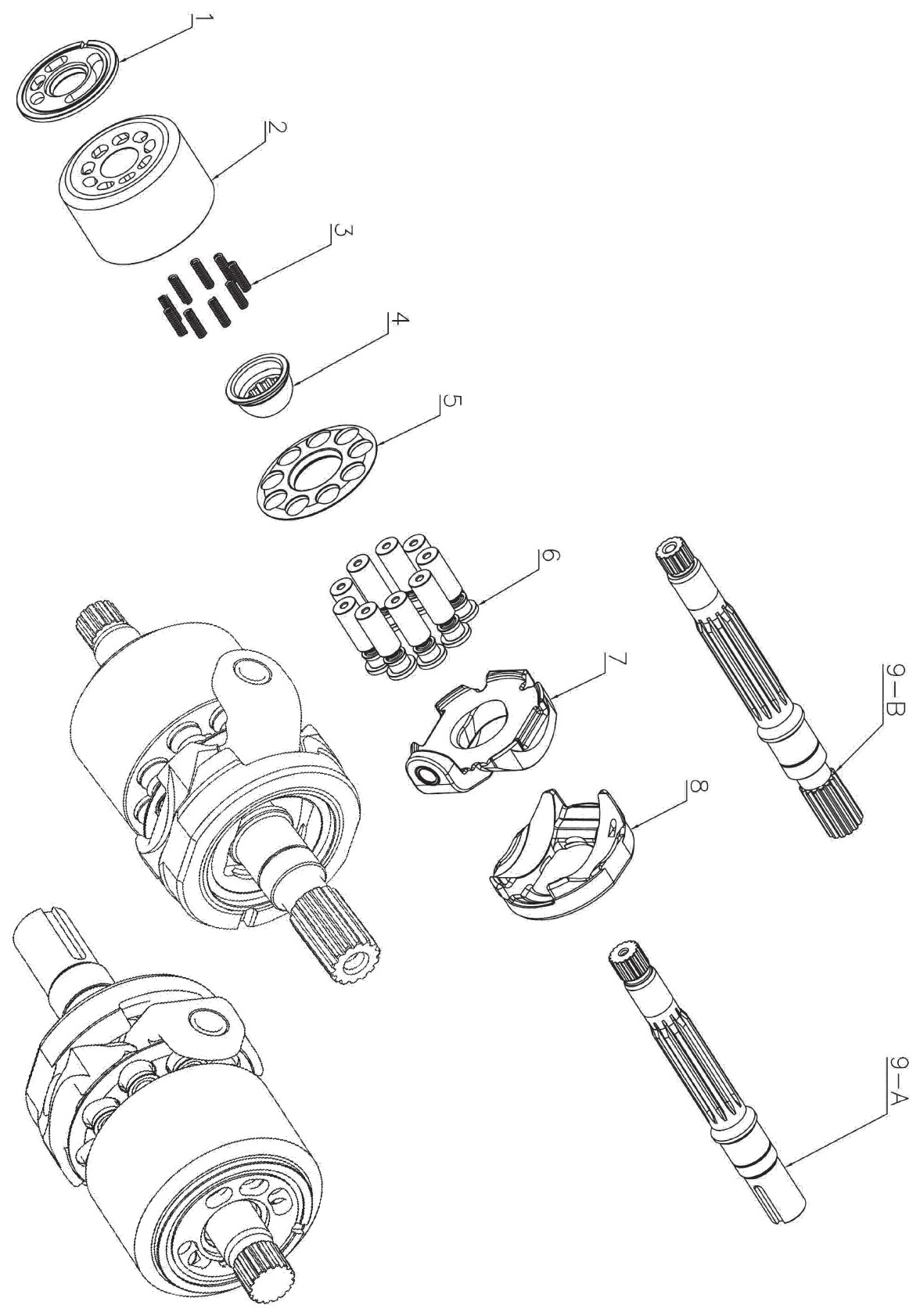 Kawasaki H3VL Hydraulic Pump Parts - Image 2