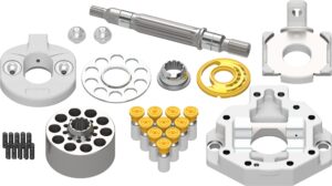 Kawasaki K3SP30/36 (H3SP) Swing Motor Parts — cylinder blocks, valve plates, drive shafts, piston shoes and pistons