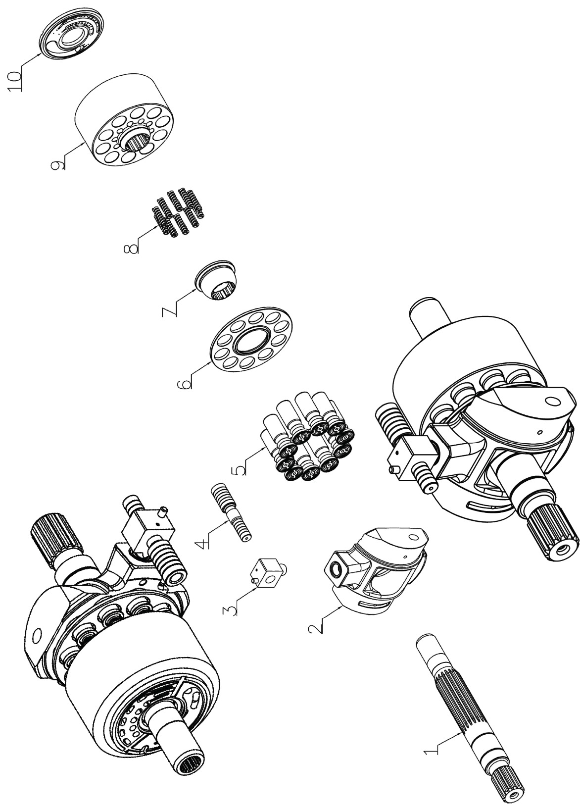 Kawasaki K7SP36 (H7SP) Swing Motor Parts - Image 2
