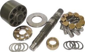 Kawasaki MX-M3B Hydraulic Pump Parts — cylinder blocks, valve plates, drive shafts, piston shoes and pistons