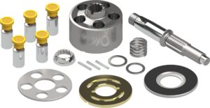 Komatsu D51/D61 (LMF16/LMF38) Travel Motor Parts — cylinder blocks, valve plates, drive shafts, piston shoes and pistons