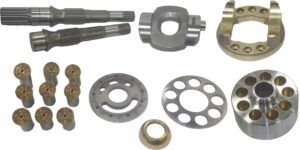 Komatsu HPV112K / HPV112N Hydraulic Pump Parts — cylinder blocks, valve plates, drive shafts, piston shoes and pistons