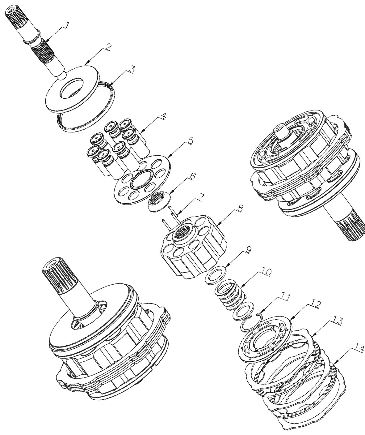Komatsu KMF41 Swing Motor Parts - Image 2