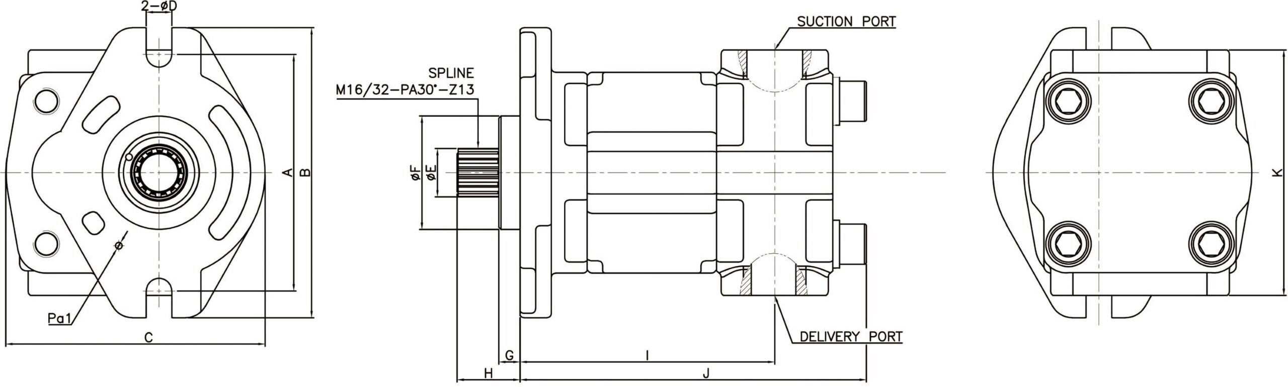 LPD45 Gear Pump for Komatsu (Single) - Image 2