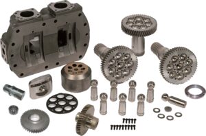 Rexroth A8VO107 (6.1 & 6.3) Hydraulic Pump Parts — cylinder blocks, valve plates, drive shafts, pistons and servo pistons