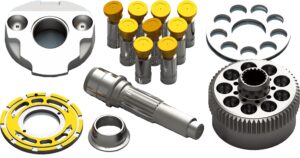 TM Travel Motor Parts — cylinder blocks, valve plates, drive shafts, piston shoes and pistons